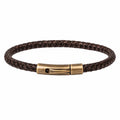 Bracciale intrecciato marrone con chiusura magnetica