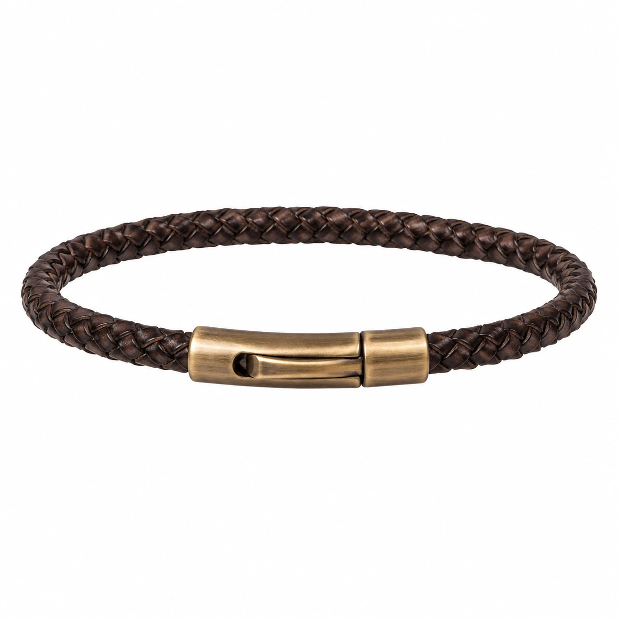 Bracciale intrecciato marrone con chiusura magnetica