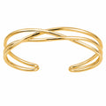 Bracciale Rigido Intrecciato Elegante Dorato