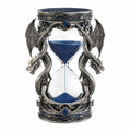 Clessidra Decorativa con Draghi e Sabbia Blu