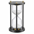 Clessidra Decorativa in Metallo Nero e Vetro 60 Minuti