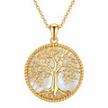 Collana Albero della Vita Oro con Pendente Rotondo 3x3 cm
