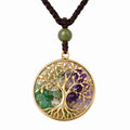 Collana Multicolore Albero della Vita con Ciondolo in Pietre Naturali