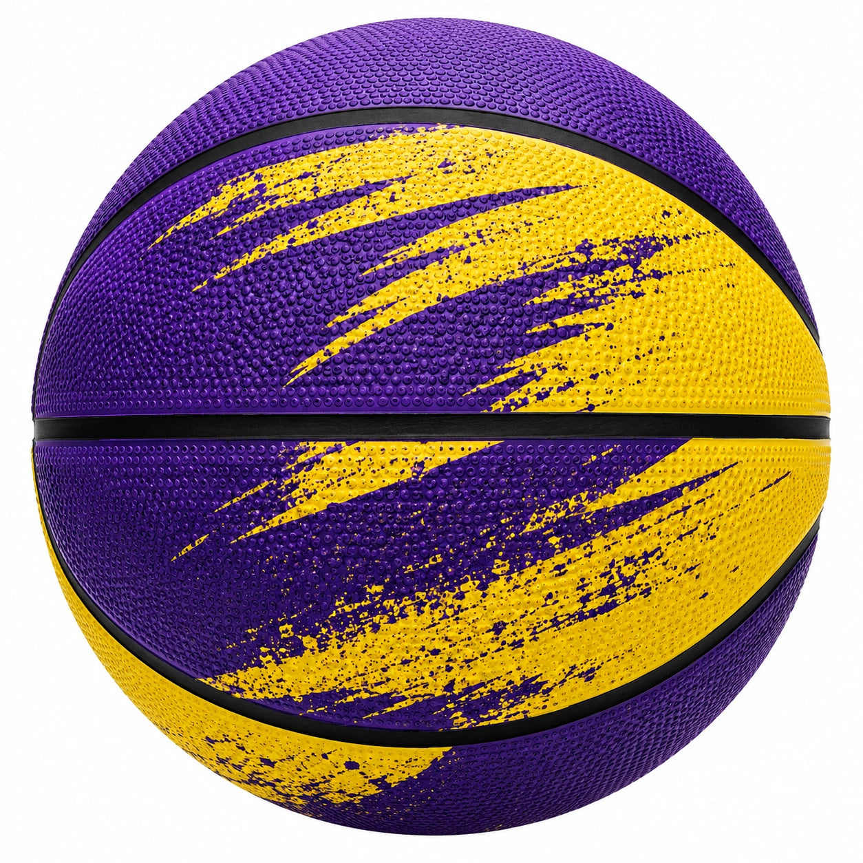 Pallone da basket da esterno viola/giallo con ottima presa