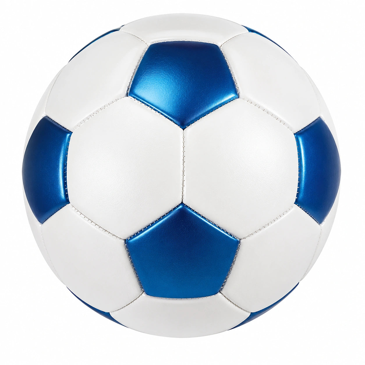 Pallone da Calcio Bianco e Blu con Design Classico