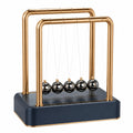 Pendolo di Newton Decorativo Nero e Oro con Sfere in Metallo