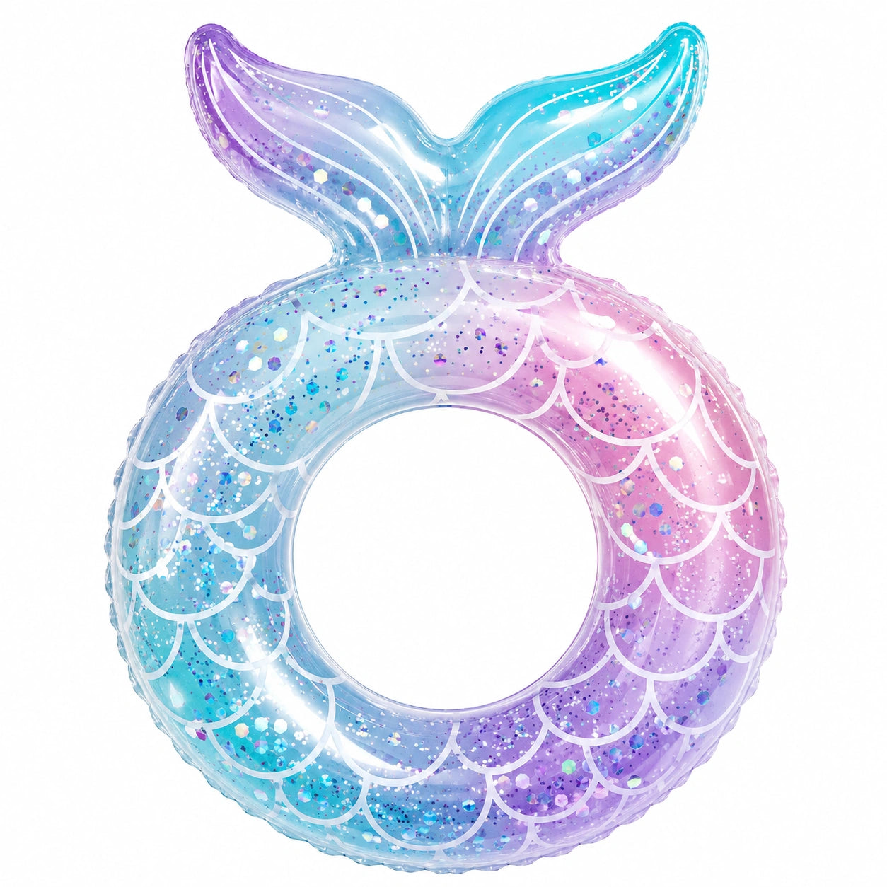 Tubo Gonfiabile Piscina Coda di Sirena Glitter Multicolore